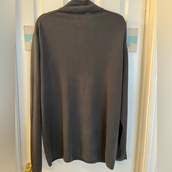 Via Europa Charcoal Zip Neck Phantom Sweater Sz XL NWT - Picture 5 of 5